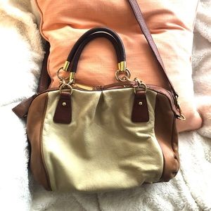 CYNTHIA ROWLEY TRI-COLORED SHOULDER PURSE